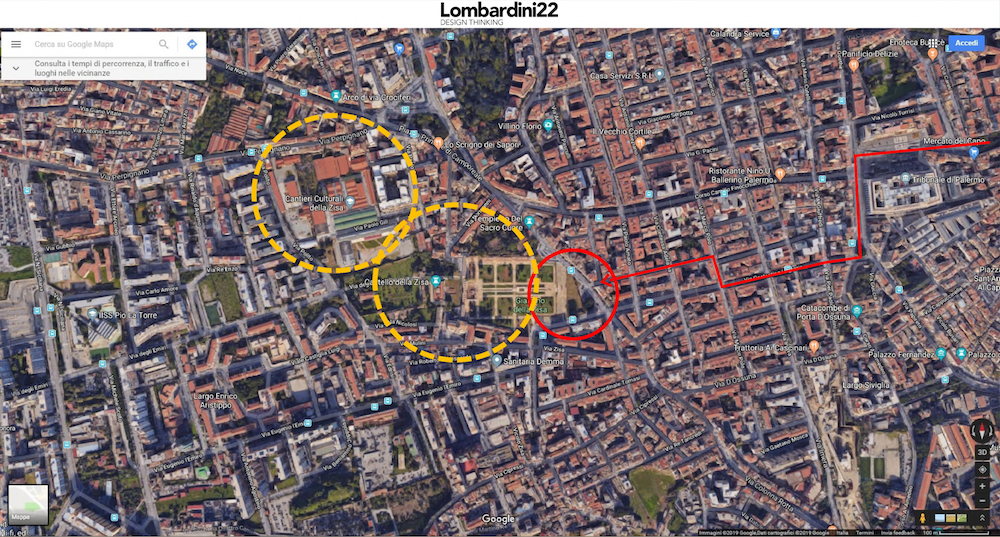 Palermo, l’area della Zisa ed il mosaico